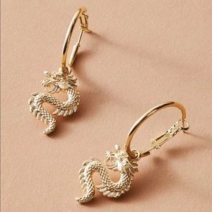 Gold Dragon Earrings